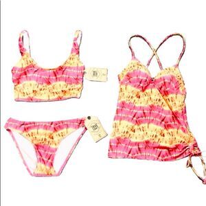 NWT True Craft Tie Dye Midkini and Tankini 3 Pieces Mix and Match size Small